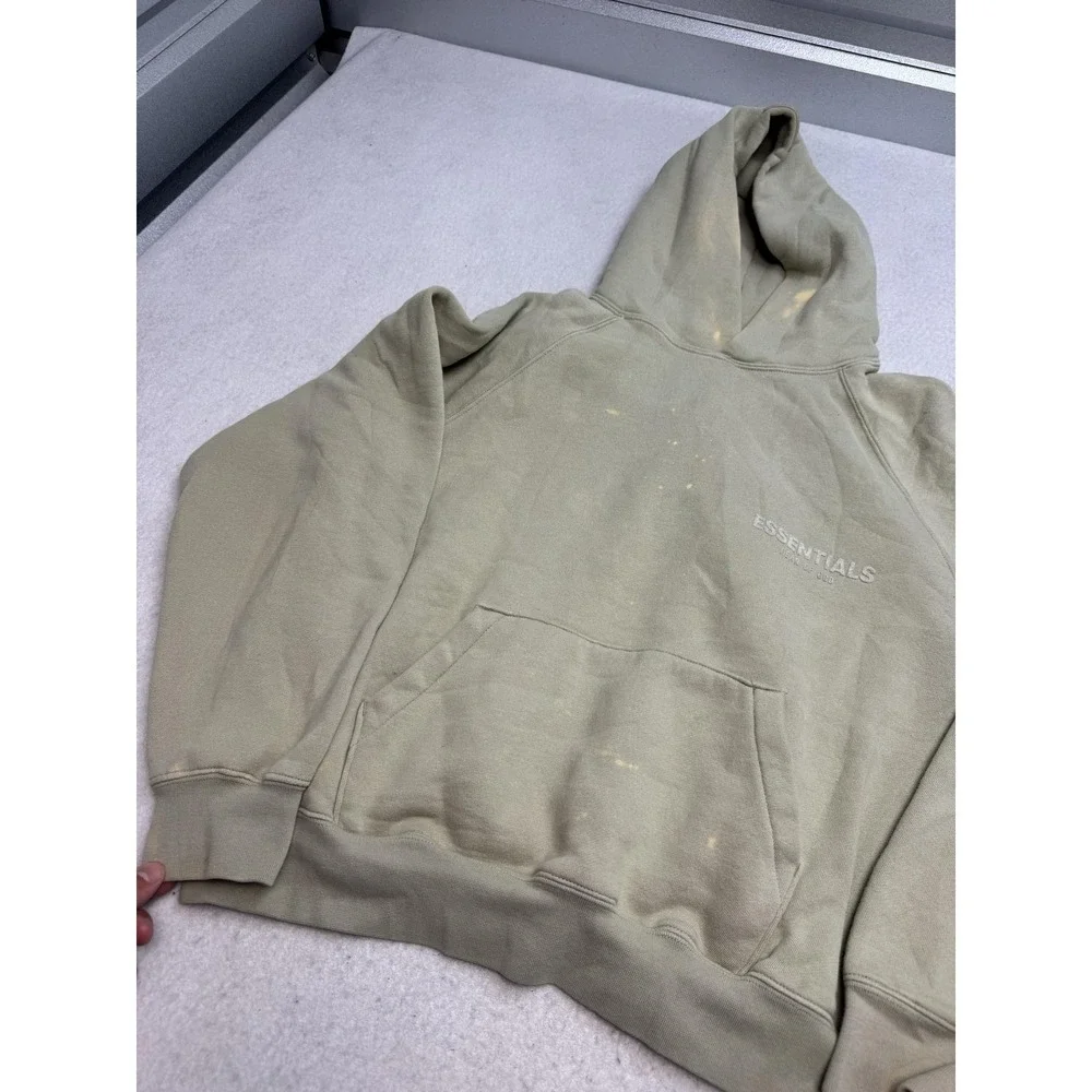 Essentials Fear Of God Hoodie Mens Small Green Pullover‎ Graphic Sweatshirt